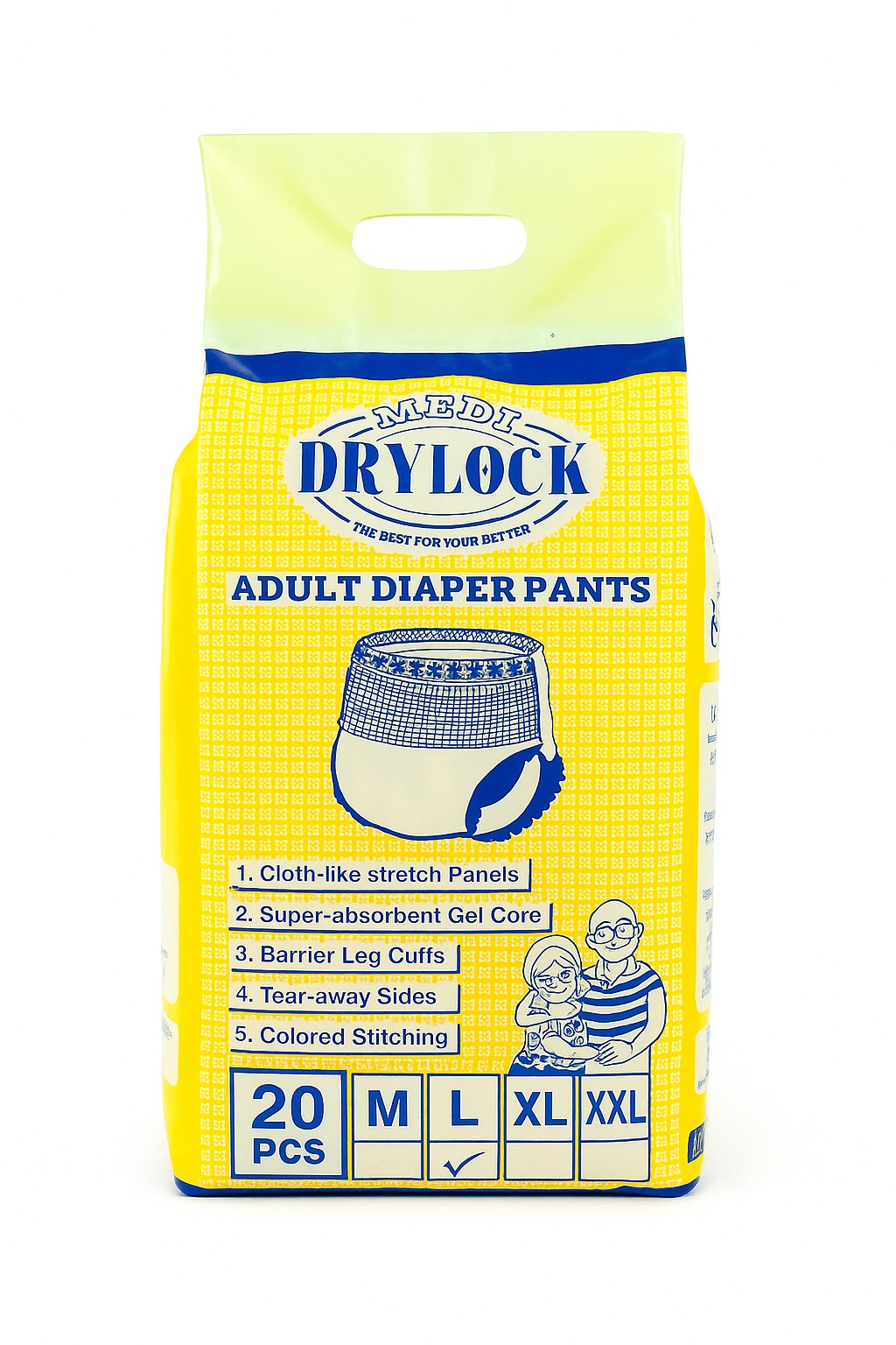 Size "L" 20 PCS Standard Quality Adult Pull-ups