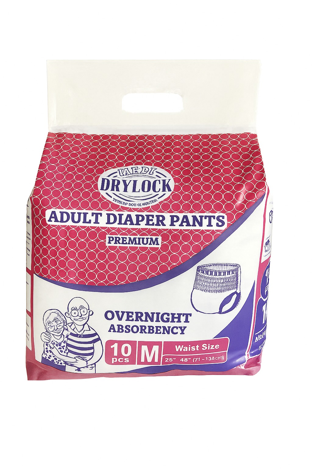 Size "M" Premium Drylock Adult-Pull-UPS 10 PCS