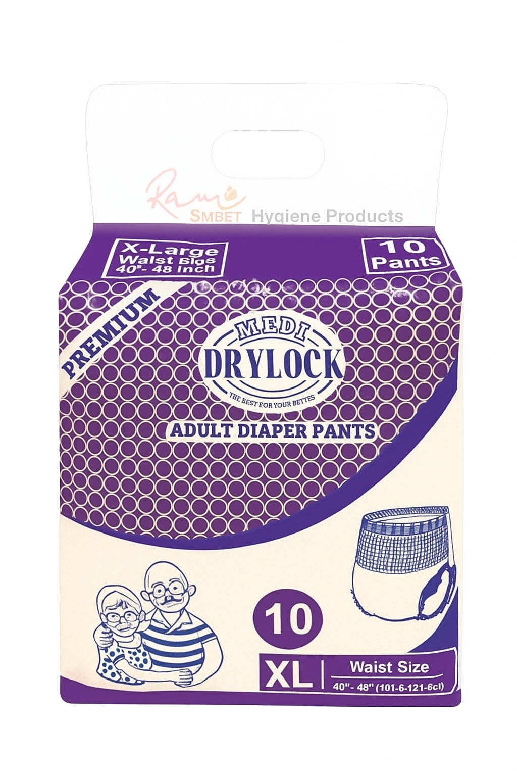 Size “XL” Premium Drylock Adult-Pull-UPS 10 PCS